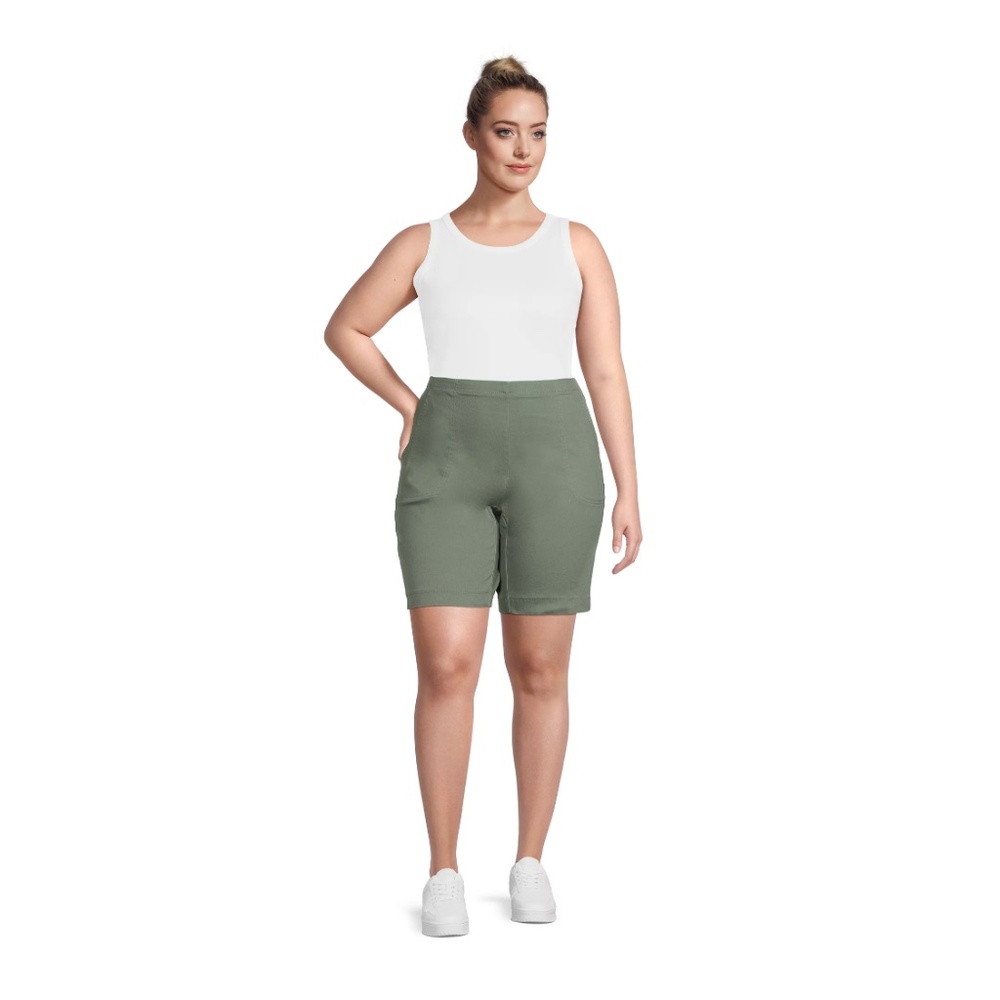 Just My Size Women’s Plus Size Soft Green 2 Pocket Shorts Size 2X - Picture 5 of 9